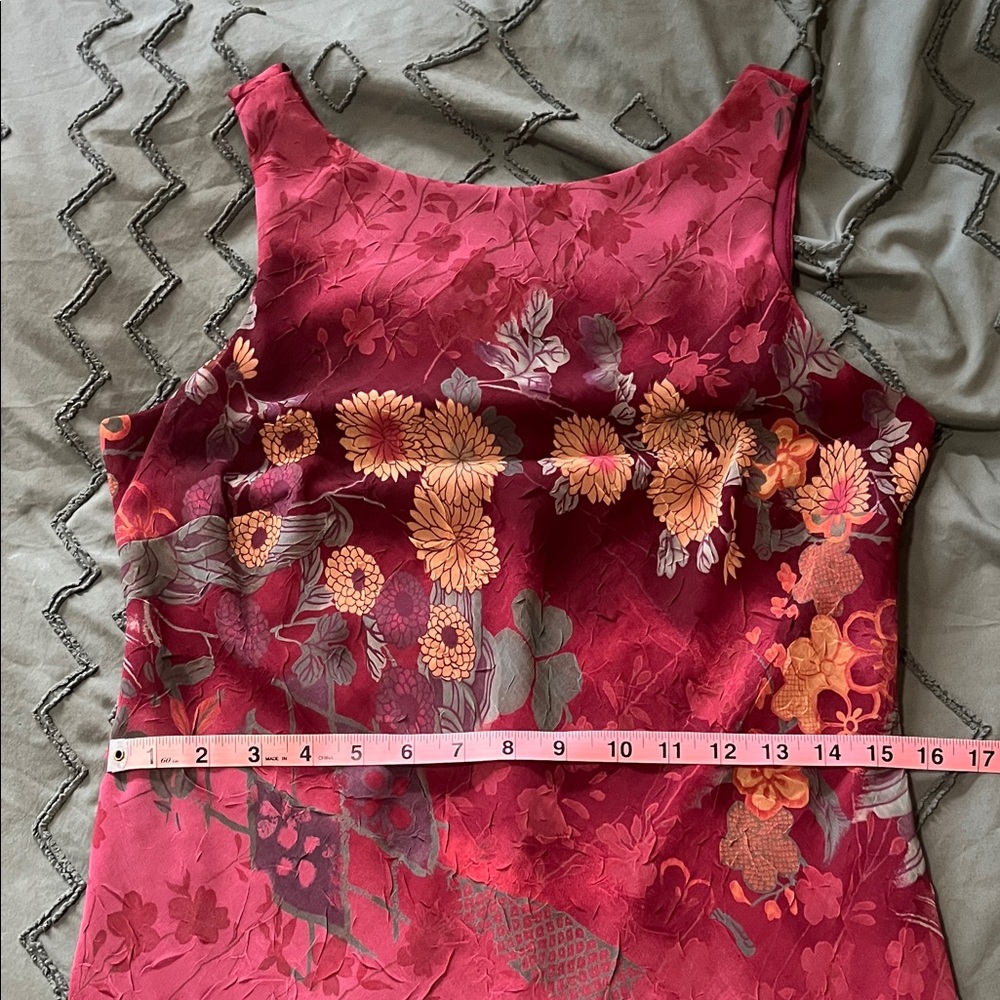 Vintage 90s Burgundy Floral Dress – Rachel Green Inspired - Picture 7 of 8